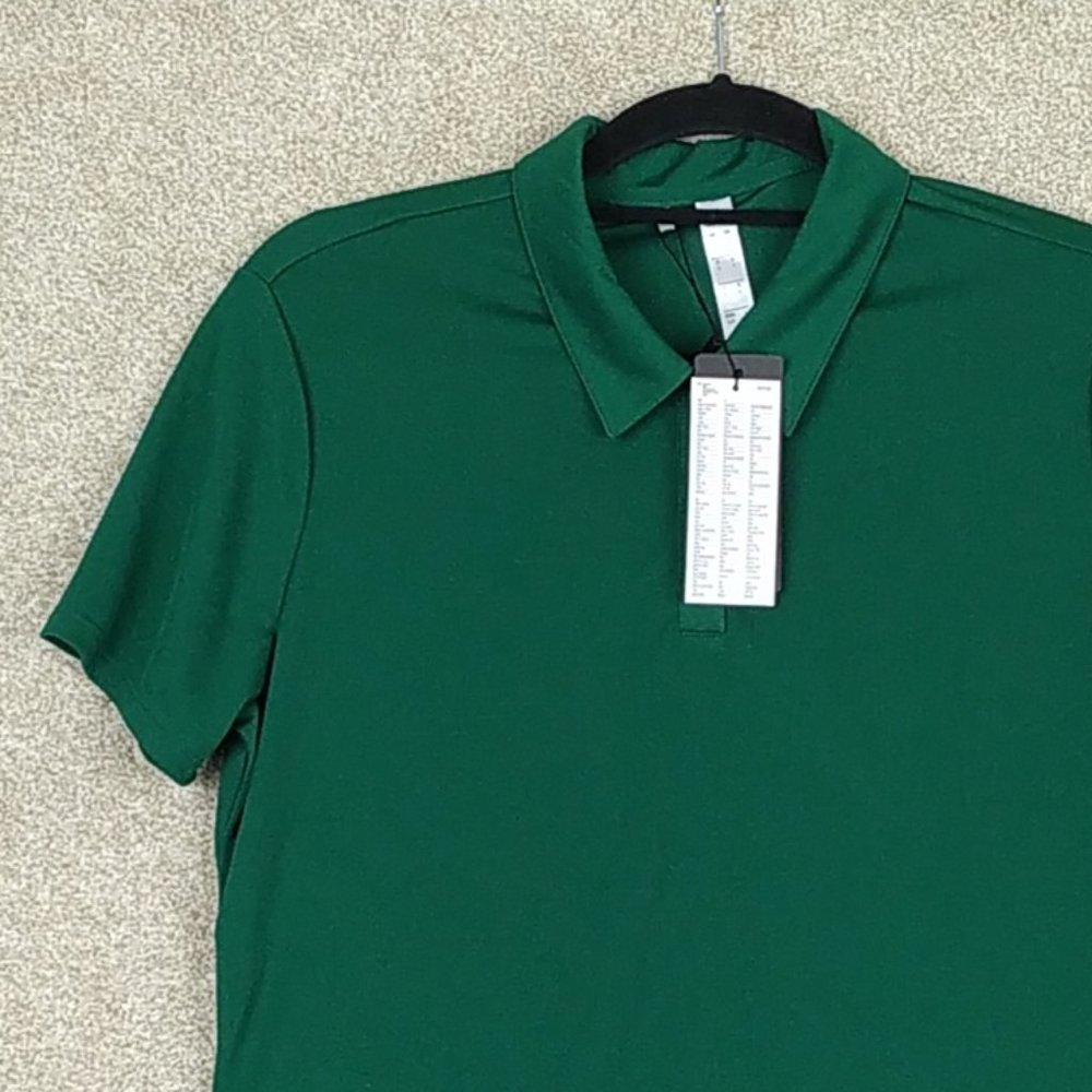 Adidas Golf Ladies Performance Polo Shirt UK Size Large Green Short Sleeve New - Picture 5 of 16